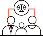 azurial étude notariale pictogrammes noir orange droit de la famille