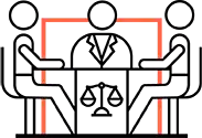 azurial étude notariale pictogrammes noir orange droit des affaires